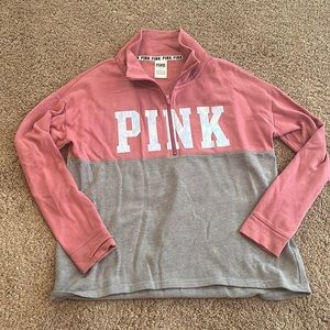 Woman’s PINK quarter zip sweatshirt